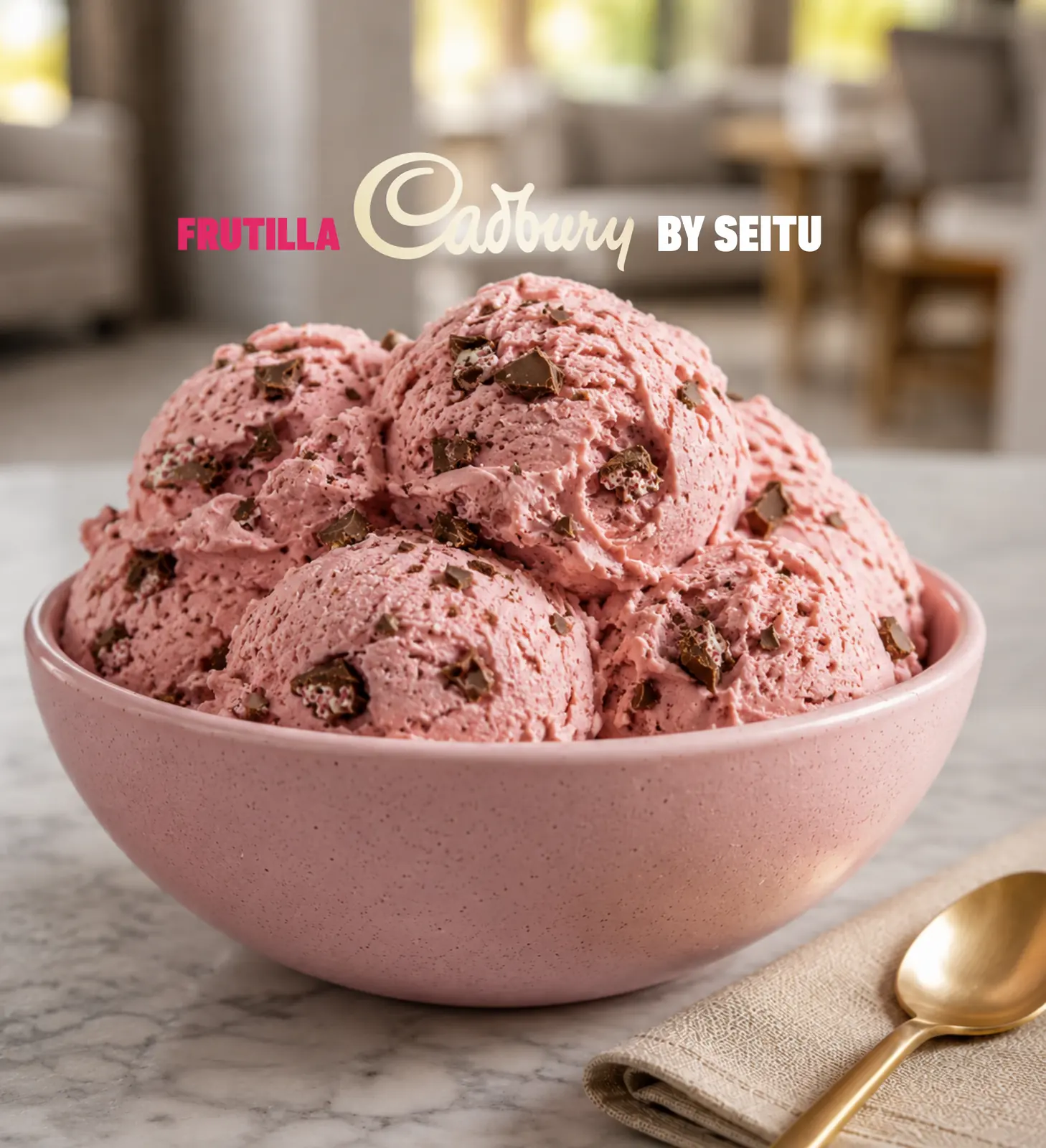 Helado frutilla Cadbury by Sei Tu