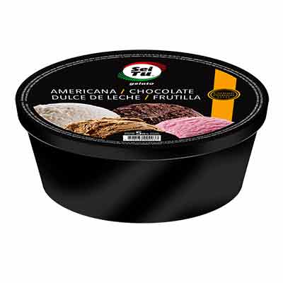 Balde de helado de cuatro sabores