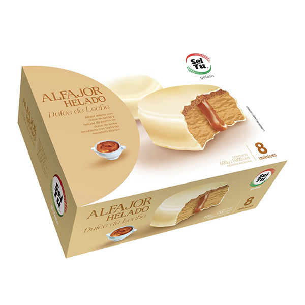 Alfajor helado blanco