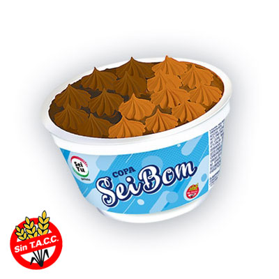 Copita chocolate y dulce de leche sin gluten