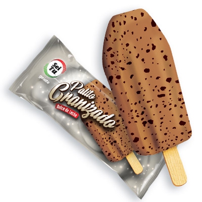 Palito granizado de dulce de leche