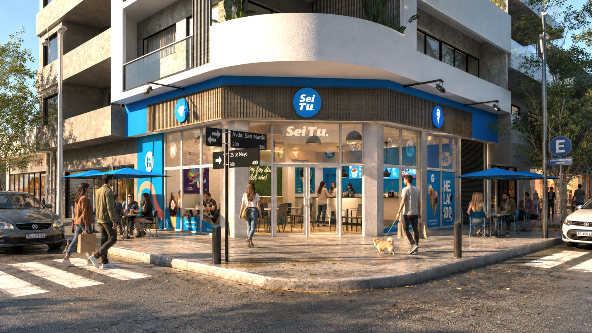 Local Sei Tu en una esquina