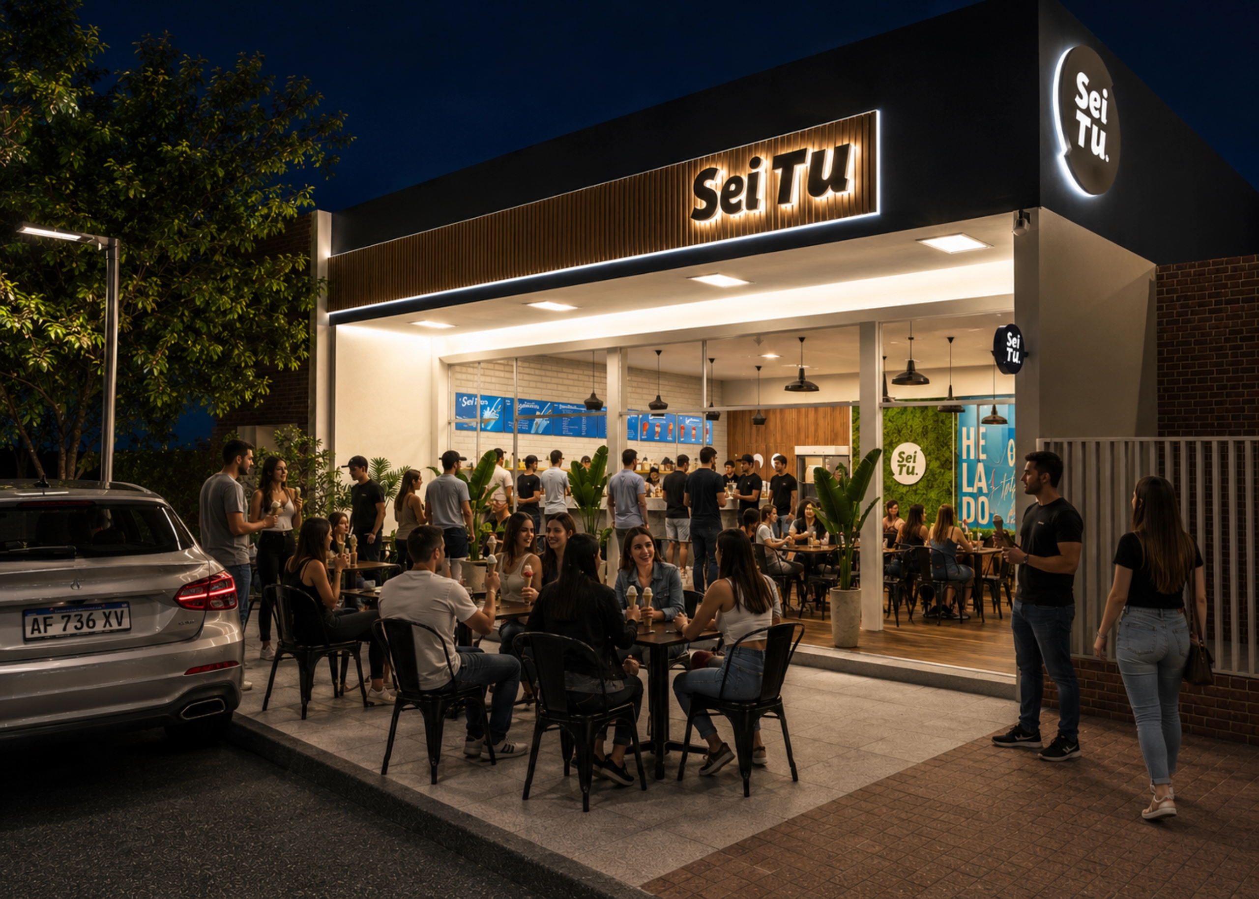 Local Sei Tu con mesas al aire libre